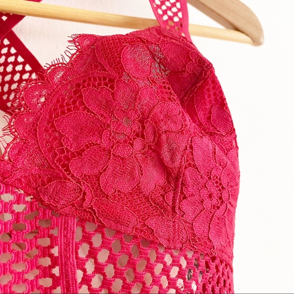 Free People Sitting Pretty Brami Red S NWT - Picture 6 of 10